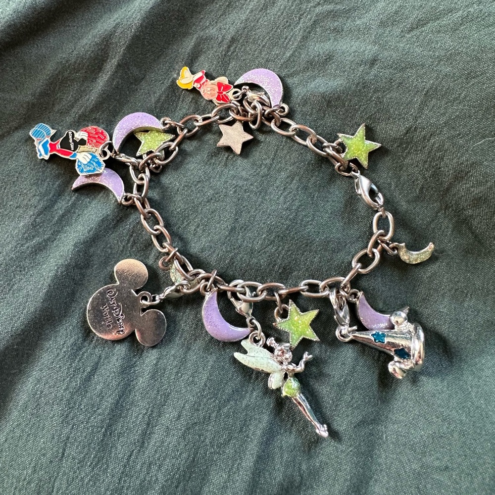 Walt Disney World Moon and Stars Charm Bracelet